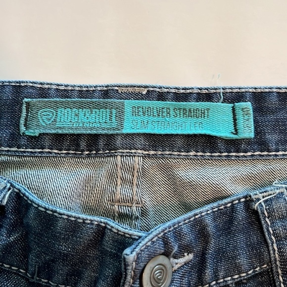 Rock & Roll Denim Revolver Straight Slim Size 36 x 30 - Picture 9 of 16